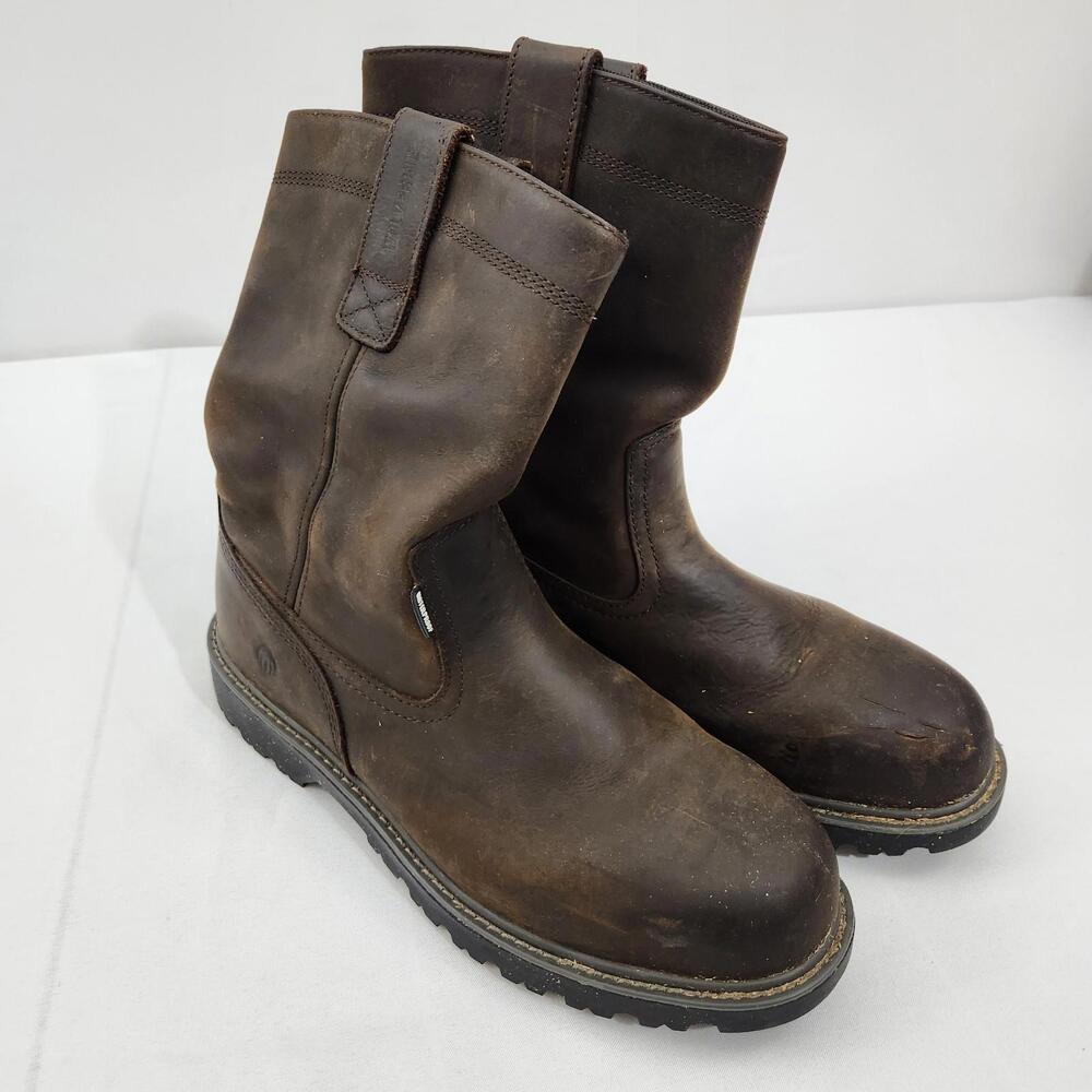 Wolverine 12M Men’s Floorhand Waterproof Steel Toe Work Boot Dark Brown